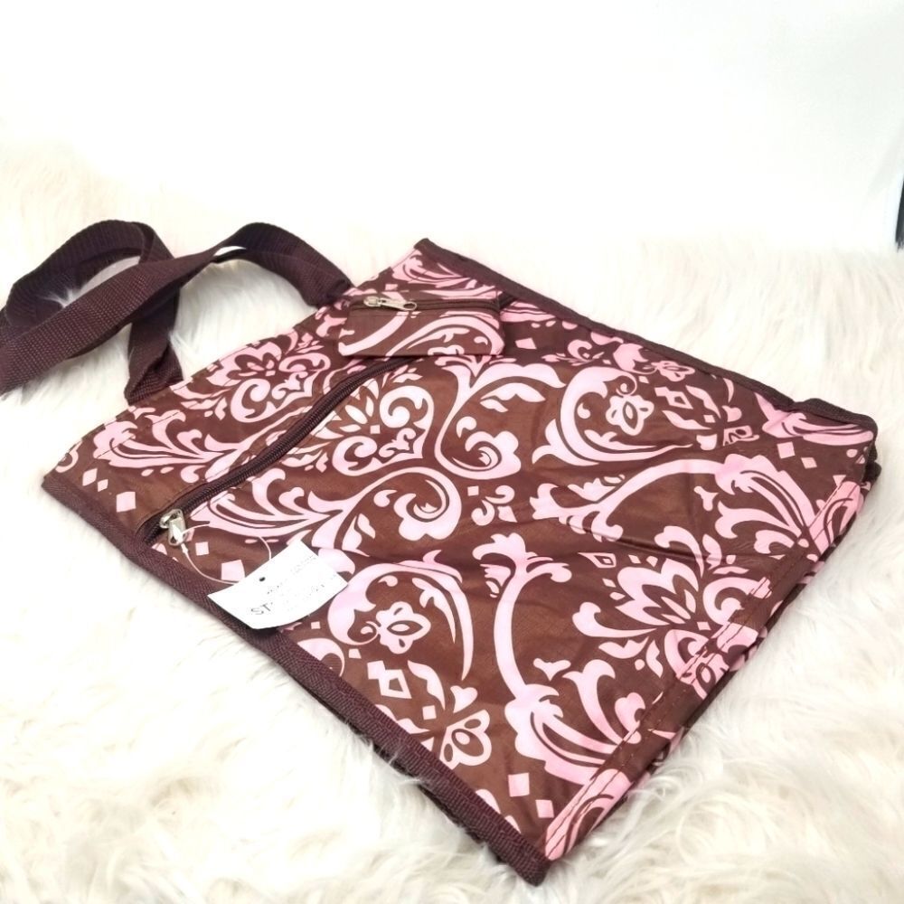 New Brown Pink Tote Bag.